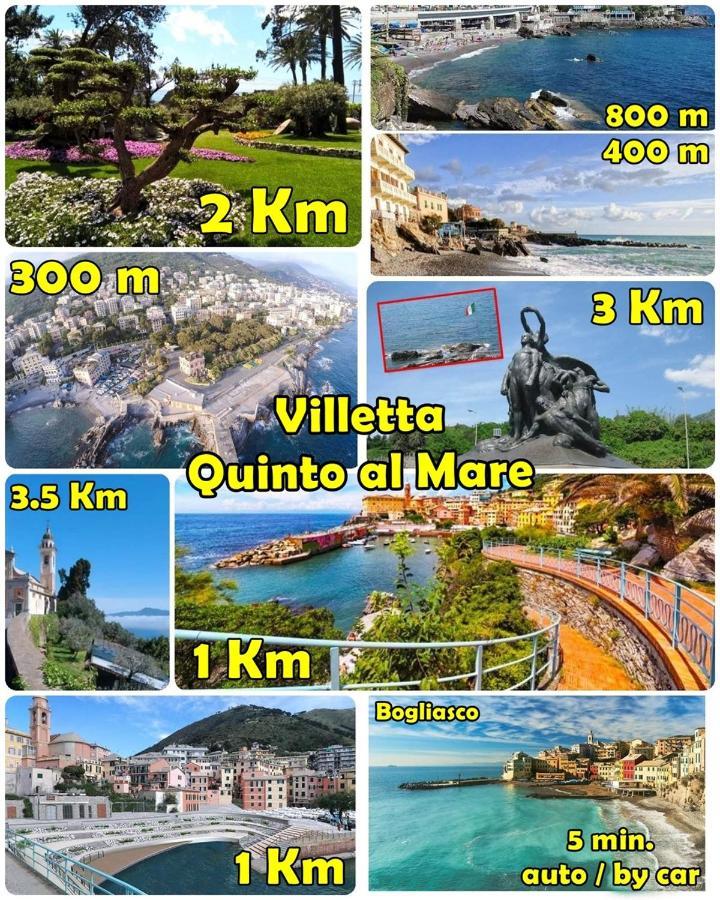 جنوة Villetta Quinto Al Mare - 2 Minutes From The Beach المظهر الخارجي الصورة